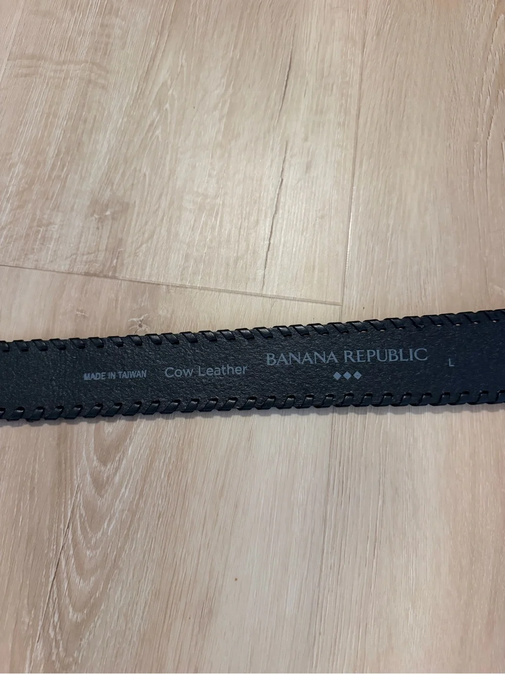Banana Republic Leather corset Whipstitch Belt Black Genuine Leather size L